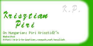 krisztian piri business card